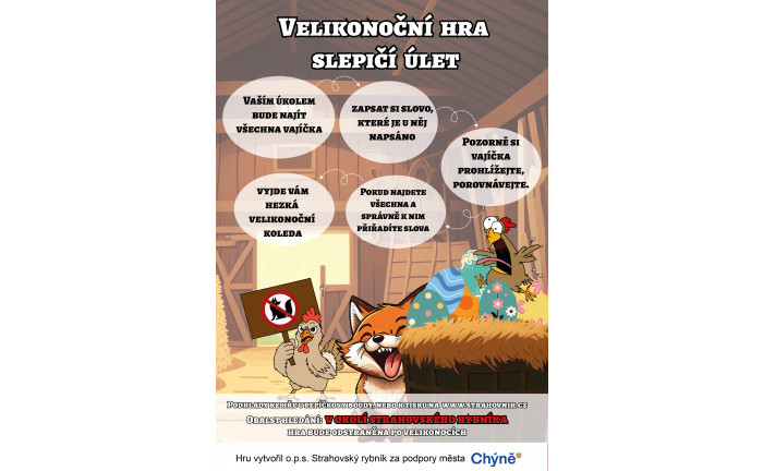 Bezkontaktní hra kolem Strahovského rybníka - Slepičí úlet